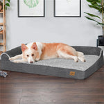 XXL XL Large Orthopedic Dog Bed Chaise Lounge Pillow Headrest Pet Bed Sofa Couch L-Shape Bolster with Removable Washable Cover shimendi Sécurité et Confort pour Chien chat| Shimendi