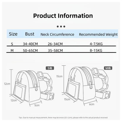 Pet Travel Traction Backpack Dog Bag Snack Toy Garbage Bag Free Hands Cat and Dog Supplies Outgoing Equipment Собака