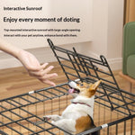 Foldable Portable Metal Dog Crate Kennel Small Puppy Indoor Outdoor Travel Car Home Removable Tray Secure Pets Dog Playpen shimendi Sécurité et Confort pour Chien chat| Shimendi