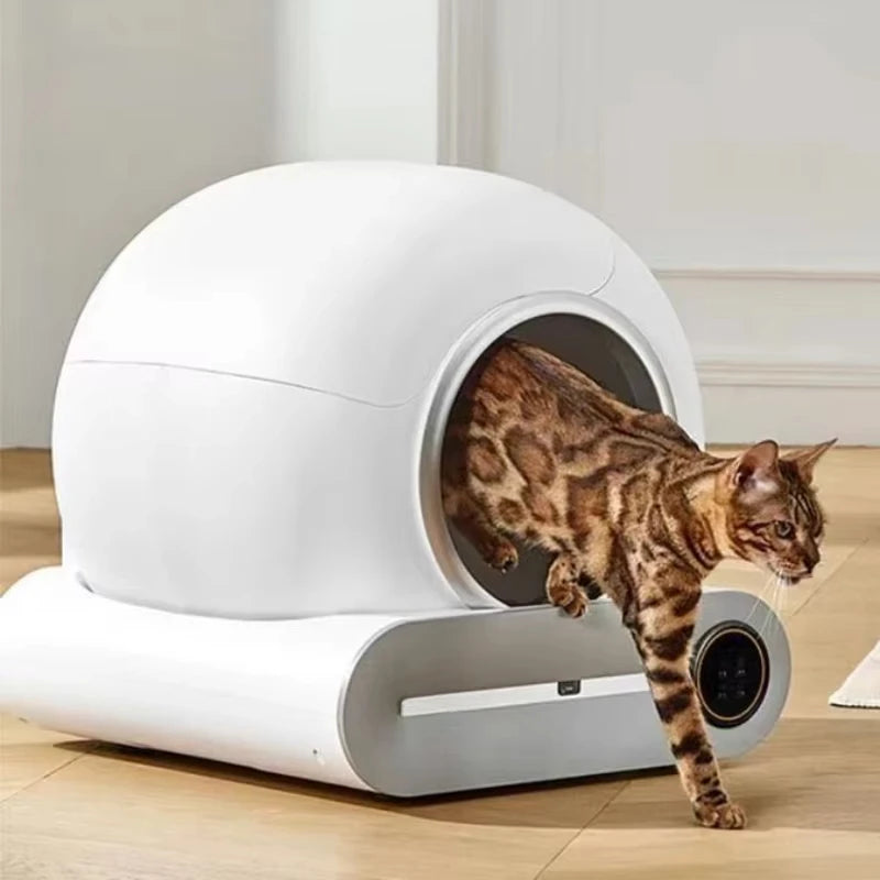 Smart Cat Litter Box Fully Automatic Large Capacity Cat Litter Box Semi-enclosed Smart Cat Toilet APP Remote Control - shimendi