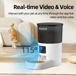 ROJECO Automatic Cat Feeder With Camera Video Cat Food Dispenser Pet Smart Voice Recorder Remote Control Auto Feeder For Cat Dog - shimendi