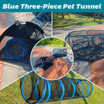 3-in-1 Portable Mesh Pet Fence Playhouse Multi-Animal Cage with Tunnel Indoor Outdoor Easy Setup for Cats And Small Animals shimendi Sécurité et Confort pour Chien chat| Shimendi