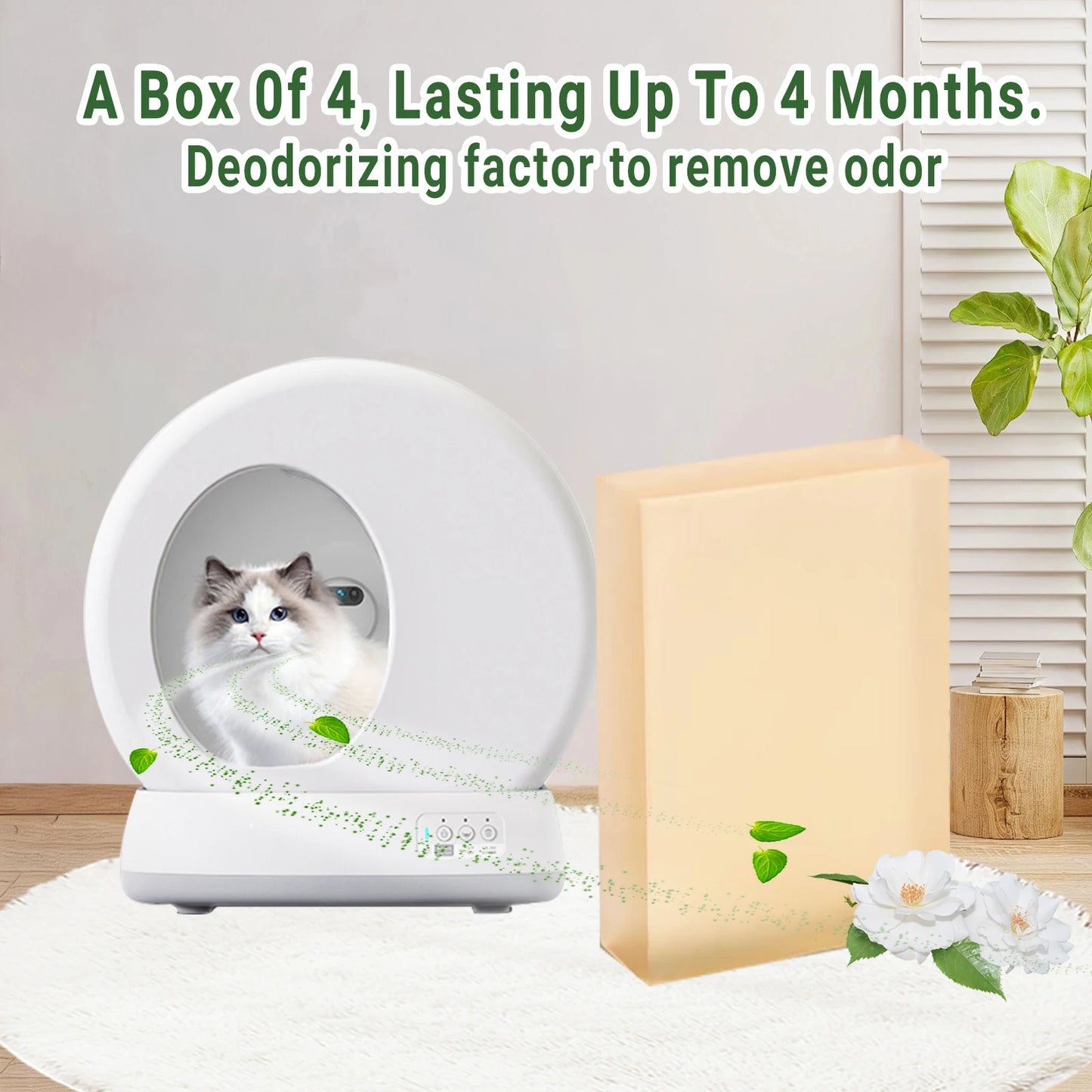 Cat Litter Deodorizer Replacement for PETKIT/Meowant/UBPET Self-Cleaning Cat Litter Box SC01/SC02 - Eliminates Odors at Source