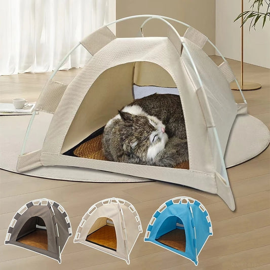 Cat Tent Bed Waterproof Portable House Outdoor Pet Warm Cushions Furniture Sofa Basket Winter Beds Kitten Sleeping Nest Tents