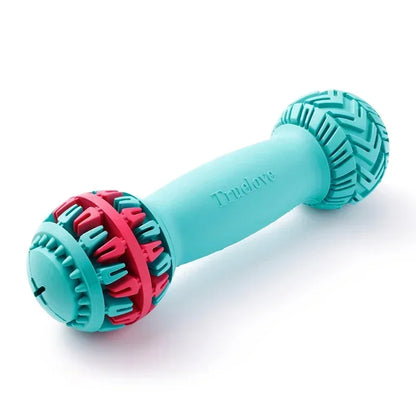 Truelove Pet Super Durable Leak-proof Treat Dispenser Dog Toy Dumbbell Slow Feeder IQ Training Playing Teething Dog TLT2606