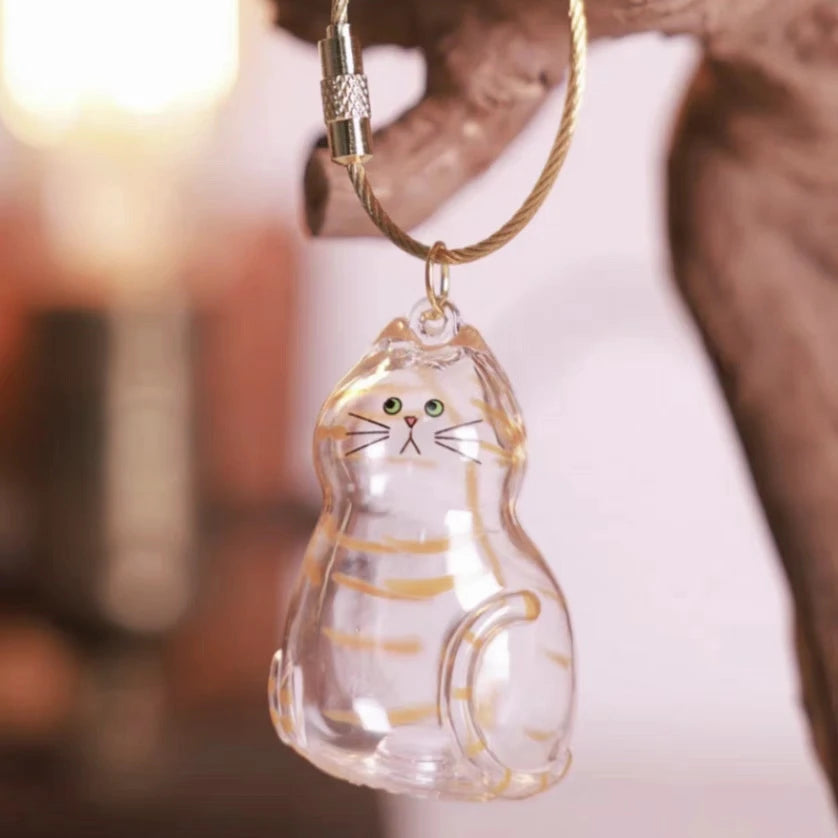 Ginger Cat Keychain Pendant Backpack Siamese Calico Hair
