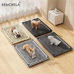 KEMORELA 2-in-1 Dog Potty Tray And Cat Litter Mat Non-Slip Waterproof Soft Paw-Friendly Grid Pattern for Easy Cleaning - shimendi