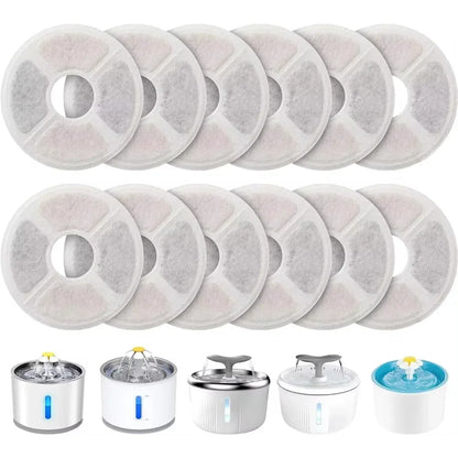 Replacement Filter For Cat Dog Water Drinking Fountain Activated Carbon Replaced Filters 6-12pcs Fountain Dispenser Feeders