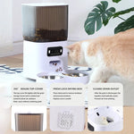 5L Double Bowls Smart Automatic Cat Feeder With Camera Cat Dry Food Video Dispenser Pet Smart Voice Recorder Auto Feeder For Dog - shimendi
