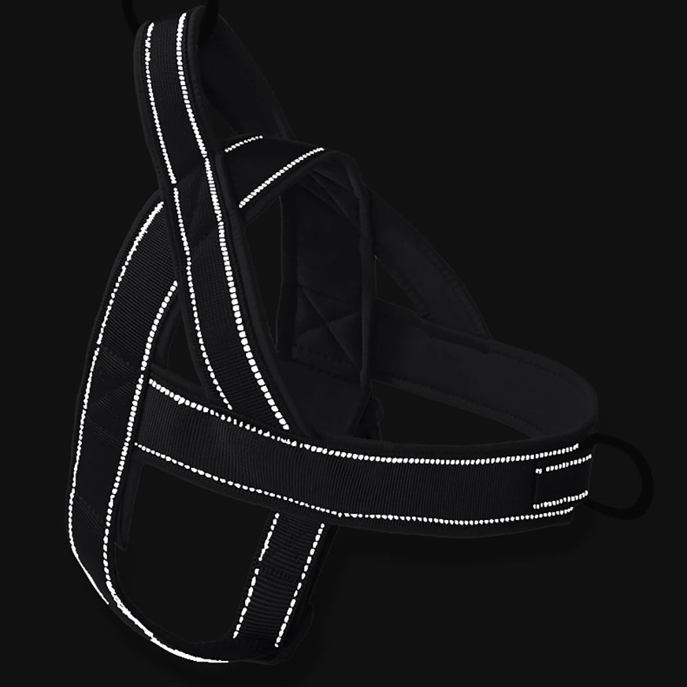 Tactical Anti-Pull Dog Harness - 1000D Nylon Adjustable for Large Dogs, Outdoor Training Vest with Handle & Reflective