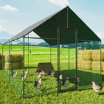 Heavy Duty Upgrade Outdoor Chicken Coop Large Metal Chicken Run Walkin Poultry Habitat Chicken Poultry Cage w/ Waterproof Cover shimendi Sécurité et Confort pour Chien chat| Shimendi