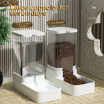 Automatic Cat Feeder & Water Dispenser with Gravity Food Storage Container for Cats and Dogs - shimendi