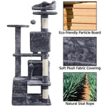 Large Cat House for for Kittens & Cat Tree Cat Tower Condo with 2 Condos Scratching Posts Large Cat House for for Kittens & Cats - shimendi