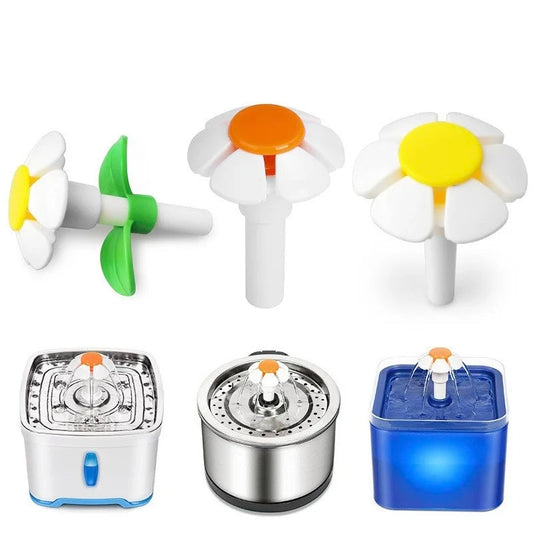 Replacement Flower Nozzle for Pet Water Fountain, Anti-Splash Cat Dog Water Dispenser Pump Head Accessories, Orange/Yellow shimendi Sécurité et Confort pour Chien chat| Shimendi