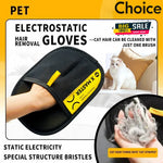 2 in 1 Pet Hair Removal Mitts for Cats Dogs Electrostatic Grooming Glove Reusable Washable with Lint Roller Brush Safe Non Toxic - shimendi