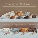 Multiple Colour Velvet Personalise Dog Collar Leash Set with Bow,Brown+Grey+White,Engraved Pet Name Plate Metal Buckle,Wedding P - shimendi