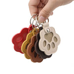 Pet Hair Memorial Keychain PU Leather Keepsake Locket for Cat Dog Fur Pet Hair Storage Pendant Handbag Hanging Accessories - shimendi