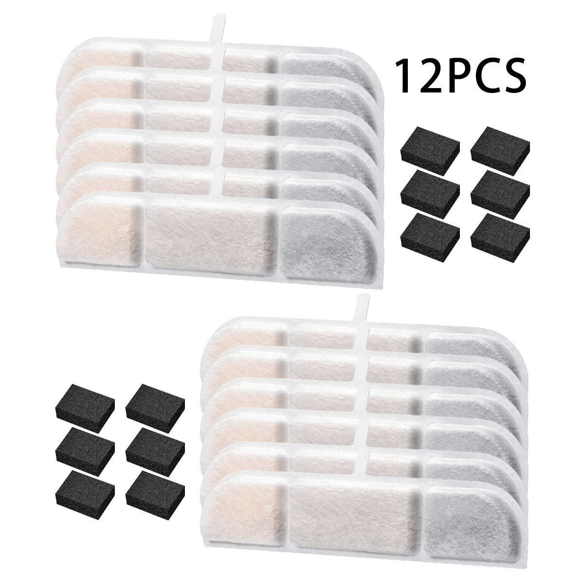 6/8/12/14/16PCS Activated Carbon Replacement Filters For Pet Automatic Drinking Fountain Battery Operated Cat Water Fountain