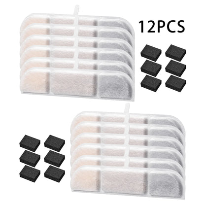 6/8/12/14/16PCS Activated Carbon Replacement Filters For Pet Automatic Drinking Fountain Battery Operated Cat Water Fountain