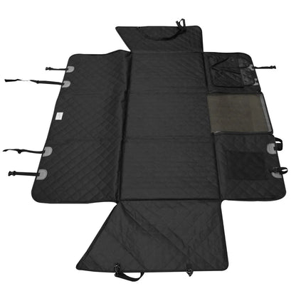 Waterproof Back Seat Extender Dog Car Seat Cover for Back Seat Bed with Mesh Window Storage Pocket Supports 220lbs Dog Hammock