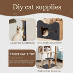 Self-Adhesive Cat Scratching Mat Trimmable Cat Carpet Cat Scratching Carpet Corner Wall Cat DIY Scratch Sofa Furniture Protector - shimendi