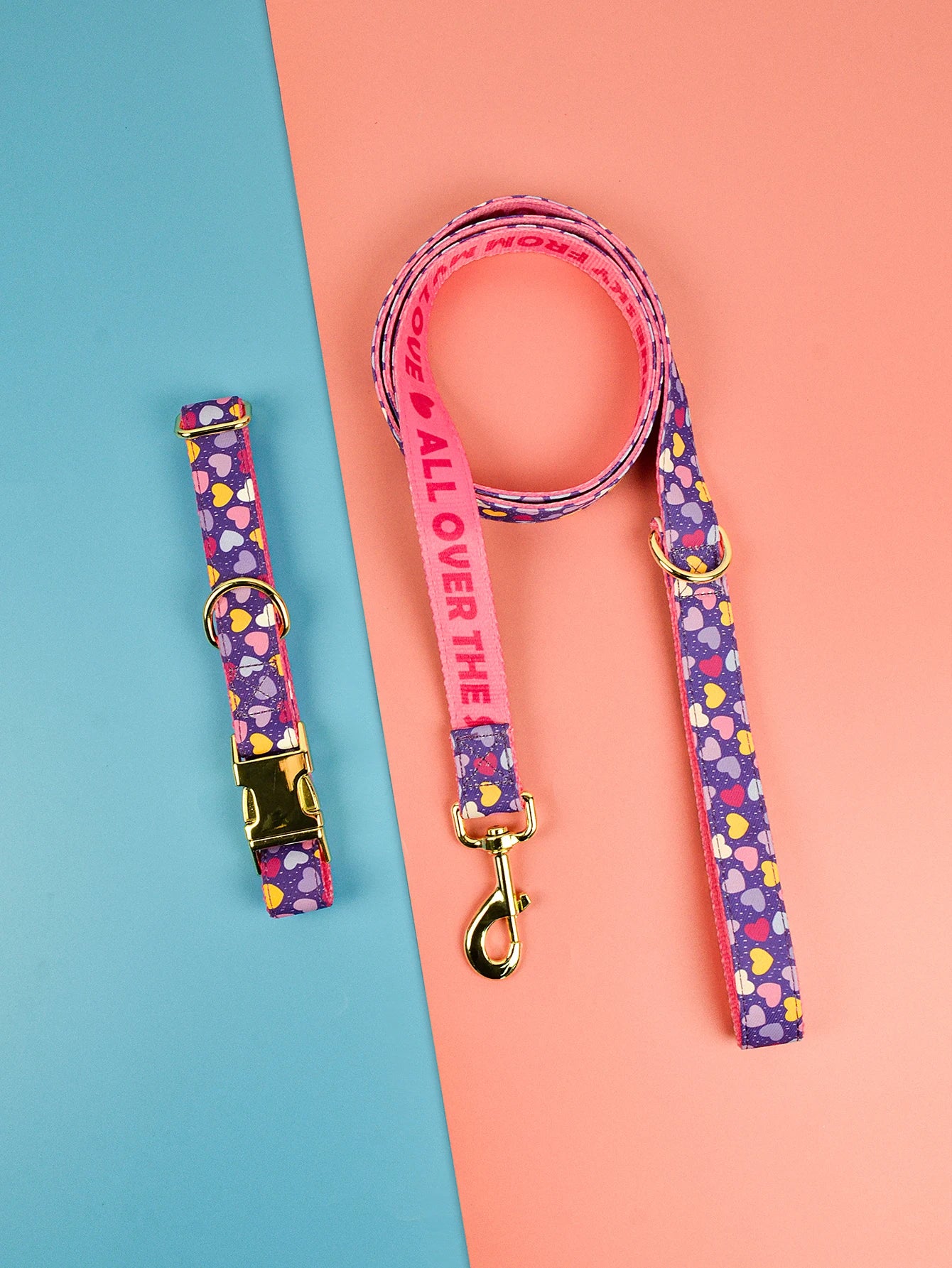 Luxury Brand Summer Colorful Season Adjutable Dog Collar And Leash Set For Small Medium Large Dogs