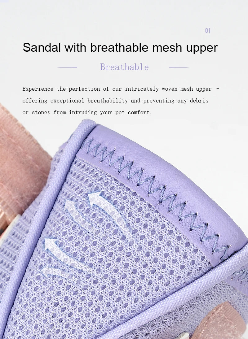 Truelove Breathable Dog Shoes with TPR Sole Flexible Protectable Soft Outsole Classic Outdoor Dog Boots All Breed 4Pcs TLS3962