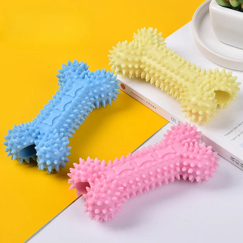 Pet Dog Chew Toys Rubber Bone Toy Aggressive Chewers Dog Toothbrush Doggy Puppy Dental Care For Dog Pet Accessories