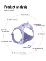 Truelove Pet Harness and Leash Set Ultra-Lightweight Breathable High Quality Nylon Mesh Reflective Night Training Dog TLH2918 shimendi Sécurité et Confort pour Chien chat| Shimendi
