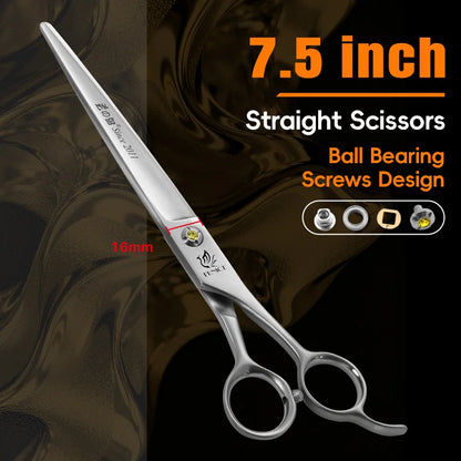 Fenice High-grade JP440C Alloy Steel 7.0/7.5 inch Pet Grooming Scissors Dog Hair Cutting Shears Tool for Pet Groomer Beautician
