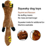 Funny Simulated Animal No Stuffing Dog Toy with Squeakers Durable Stuffingless Plush Squeaky Dog Chew Toy Crinkle Pet Squeak Toy - shimendi