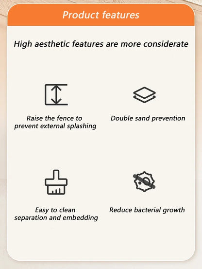 Cat Litter Box Thickening Kitty Sandbox Semi-enclosed High Side Splashproof Pet Bedpans with Litter Scoop Cleaning Cat Supplies