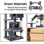 Large Cat House for for Kittens & Cat Tree Cat Tower Condo with 2 Condos Scratching Posts Large Cat House for for Kittens & Cats - shimendi