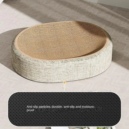 2in1 Cat Scratching Board Protect Furniture Grinding Claw Toys Oval Sisal weaving Wear-resistant Cat Nest Cat Accessories