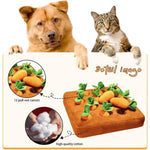 Carrot Snuffle Mat for Dogs Cats Puzzle Toy with Carrots for Small Medium Large Interactive Pet Stress Relief Dogs Chew Toys - shimendi
