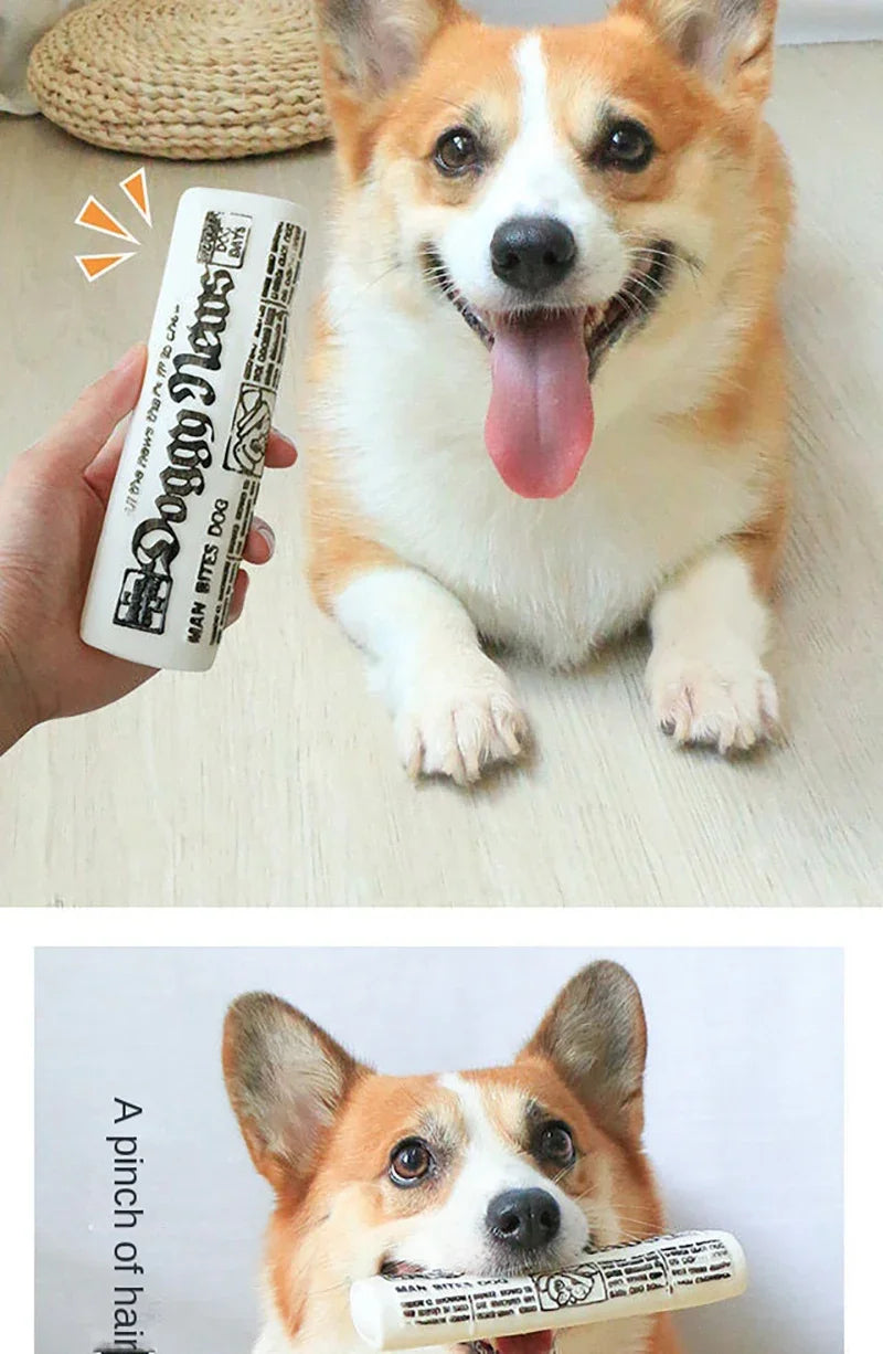 1 Piece Pet Sniffing Black and White Ringing Paper Toy Cat and Dog Interactive Bite-Resistant Newspaper Sound Toy Self-Pleasure and Boredom Relief Artifact