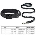 Heavy-Duty Military Tactical Dog Collar & Leash Set: Adjustable & Durable For All sized dog - shimendi