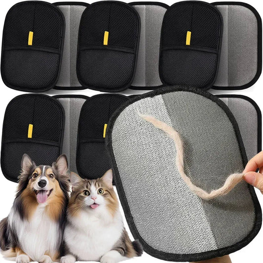 Pet Hair Remover Brush Kitten Hair Remover Gloves Deshedding Brush Glove for Dog Cat Double-Sided Fur Hair Cleaning for Carpet shimendi Sécurité et Confort pour Chien chat| Shimendi