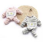 Cotton Dog Pajamas Stripe Classic Pet Jumpsuit Winter Dog Clothes For Small Dog Puppy Cat Costume Chihuahua Yorkie Poodle Outfit - shimendi