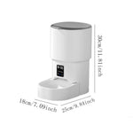 4L WIFI Button Automatic Cat Feeder Intelligent Cat and Dog Pet Feeder Smart Pet Cat Food Dispenser Pet Feeder(No 5V 1A plug) - shimendi