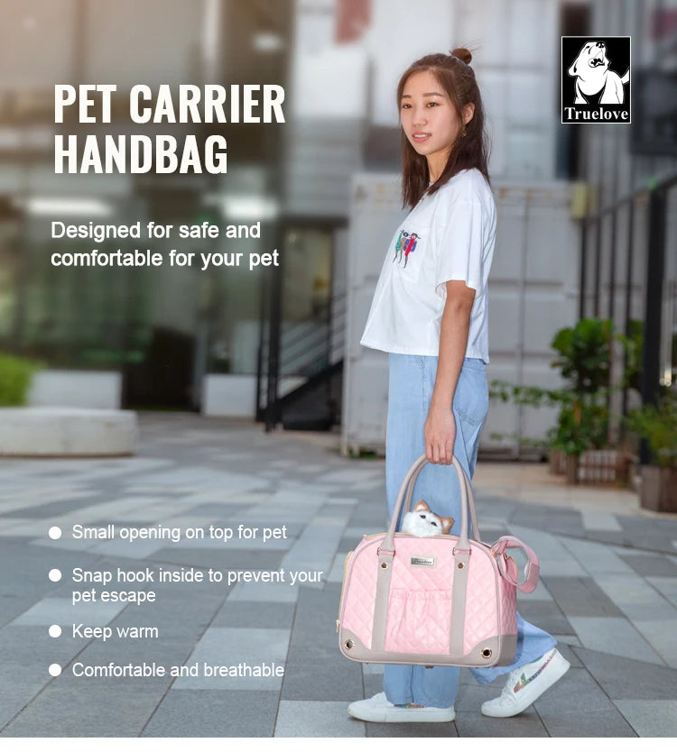 Truelove Fashion Pet Carrier Handbag Out of Portable Bag Space Cabin Hug Cat Dog Artifacts Out Bag Backpack Pet Box Cage TLX6971