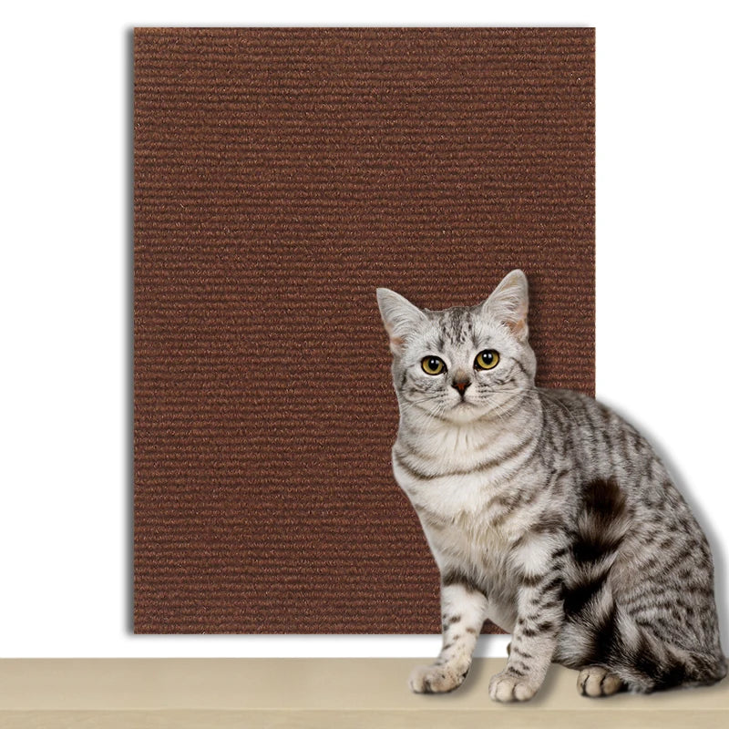 60x200cm Cat Scratcher Sofa Protector Cats Scratcher Pad Board Protection Trimmable Self-adhesive Carpet DIY Cat Scratch Mat