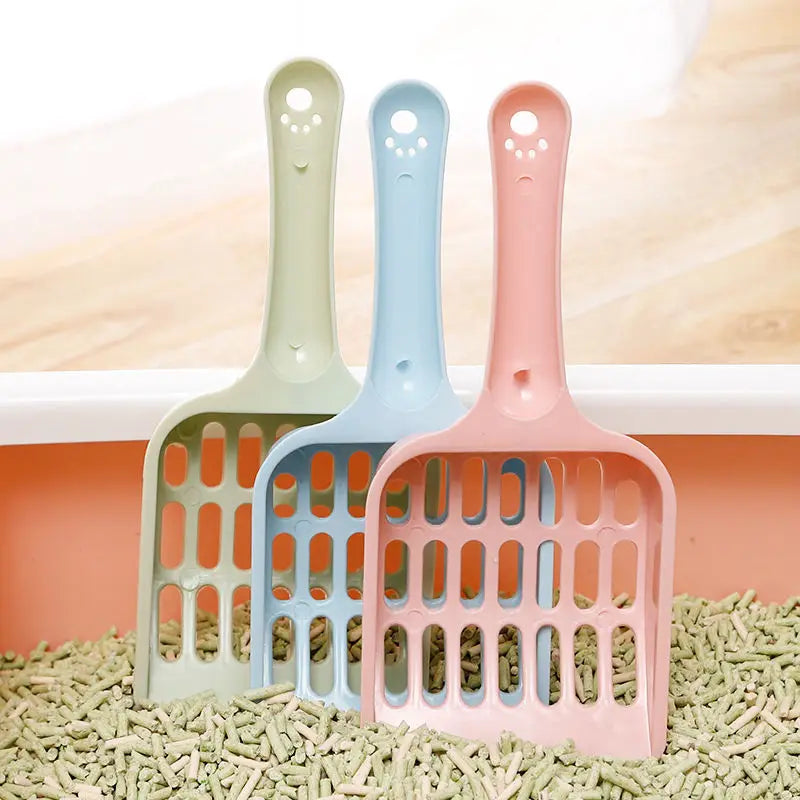 Pet Cat Excrement Cleaning Litter Basin Shovel Supplies Available In Multiple Colors Tofu Mesh Hollowed Out - shimendi