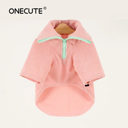 Pet Two-legged Zipper Shirt Small And Medium-sized Dog Autumn Winter Warm Windproof Fashion Costumes Puppy Cotton Clothes