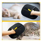 Double-Sided Pet Grooming Gloves Cat Hair Brush Kitten Cleaning Tool Dog Deshedding Brush Pet Removal Gloves Pet Supplies - shimendi