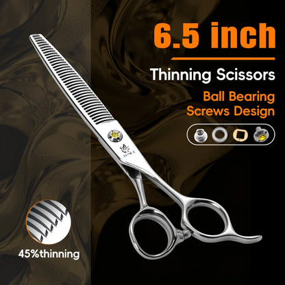 Fenice High-grade JP440C Alloy Steel 7.0/7.5 inch Pet Grooming Scissors Dog Hair Cutting Shears Tool for Pet Groomer Beautician