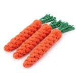 1Pcs Carrot Dog Bite Rope Pet Dog Toys Safe Durable Braided Bite Dog Chew Toys Resistant Puppy Molar Cleaning Teeth Cotton Rope - shimendi