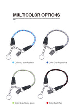 Truelove Pet P-Chain Nylon Dog Collar Stainless Steel Chain Pull-resistant Reflective Decorative Explosion-proof Walking TLC5373 - shimendi