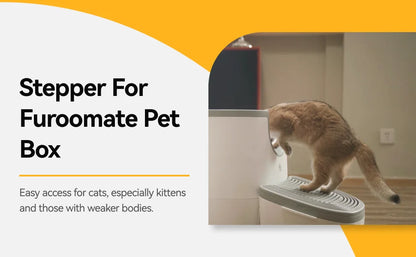 3-in-1 Cat Stepper for Self-Cleaning Litter Box, Trapping Litter & Storage Tray with Non-Slip Ramp for furoomate