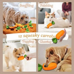 Carrot Snuffle Mat for Dogs Cats Puzzle Toy with Carrots for Small Medium Large Interactive Pet Stress Relief Dogs Chew Toys - shimendi